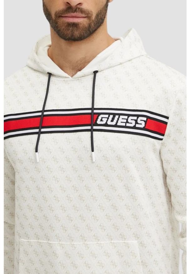 Guess - GUESS Biała bluza męska New Korbin, Rozmiar XL. Kolor: biały