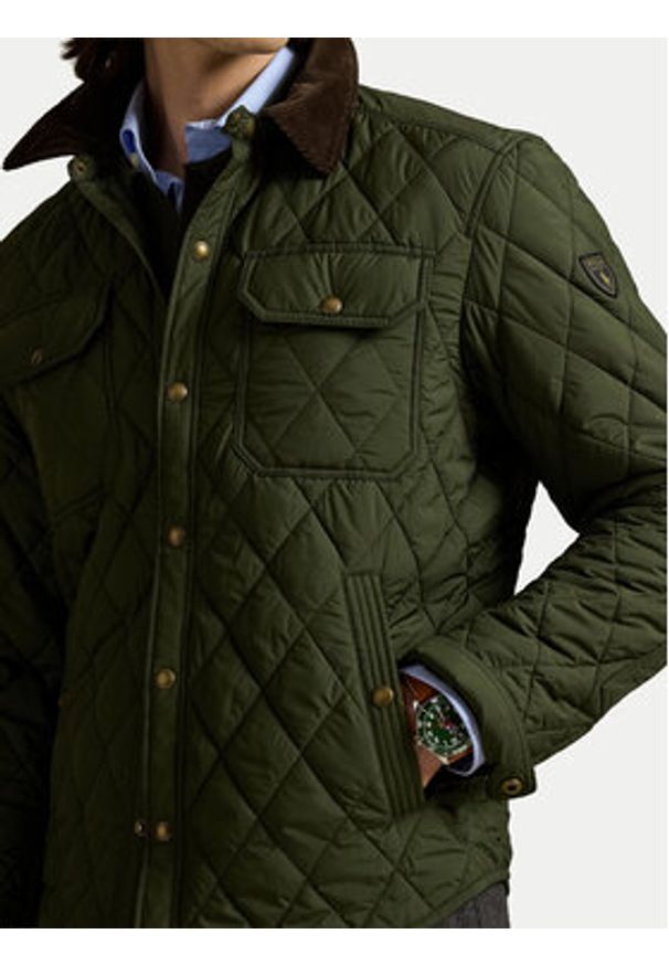 Polo Ralph Lauren Kurtka przejściowa 710977955001 Zielony Regular Fit. Typ kołnierza: polo. Kolor: zielony. Materiał: syntetyk