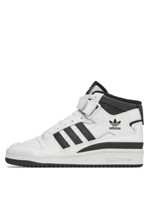 Adidas - adidas Sneakersy Forum Mid J FZ2083 Biały. Kolor: biały. Materiał: skóra