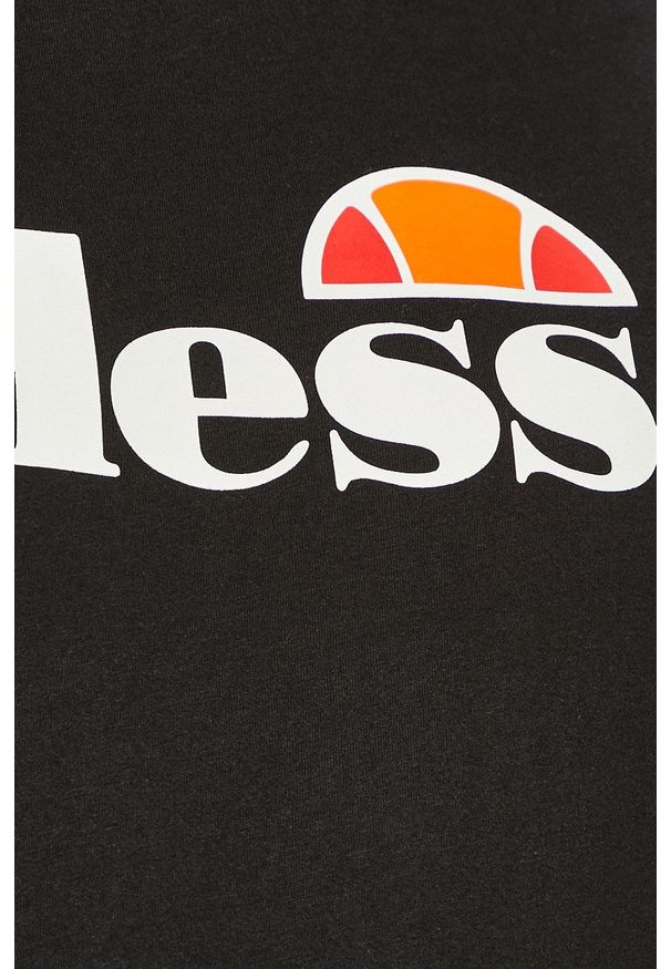 Ellesse - Top. Okazja: na co dzień. Kolor: czarny. Materiał: dzianina. Wzór: nadruk. Styl: casual