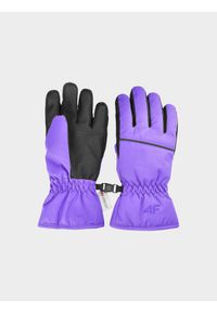 4f - Rękawice narciarskie Thinsulate© dziewczęce - fioletowe. Kolor: fioletowy. Materiał: syntetyk, materiał. Technologia: Thinsulate. Sport: narciarstwo