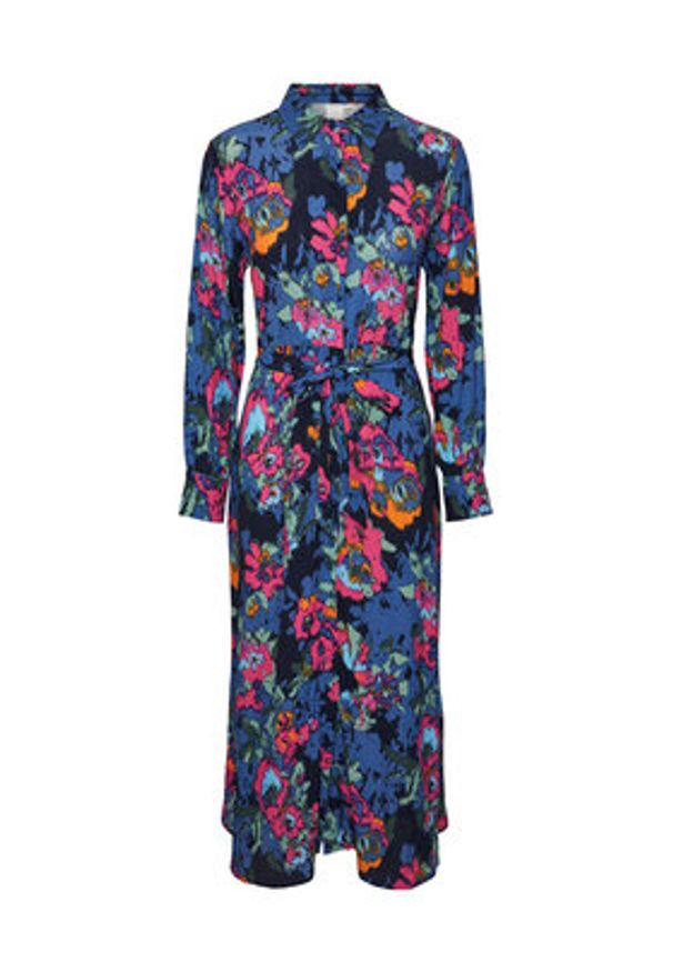 YAS Sukienka koszulowa 26030726 Kolorowy Regular Fit. Materiał: wiskoza. Wzór: kolorowy. Typ sukienki: koszulowe