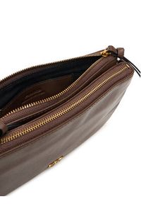 Pinko - PINKO Torebka Double Mini Al 25-26 PLTT 105359 A0QO Brązowy. Kolor: brązowy. Materiał: skórzane #5