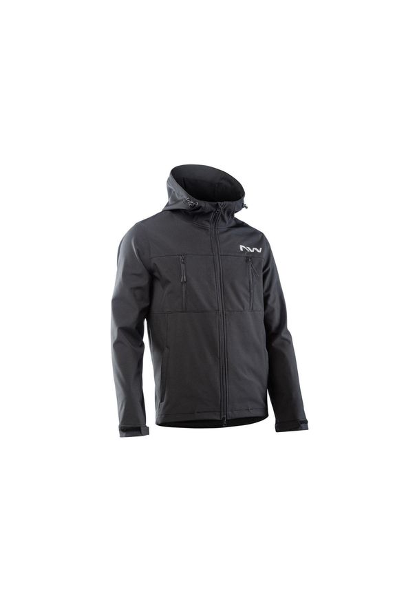 Kurtka rowerowa enduro NORTHWAVE Easy Out Softshell DWR czarny. Kolor: czarny. Materiał: softshell