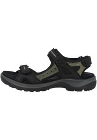 ecco - Buty do chodzenia damskie Ecco Offroad. Zapięcie: rzepy. Kolor: czarny. Materiał: guma, skóra. Sport: turystyka piesza