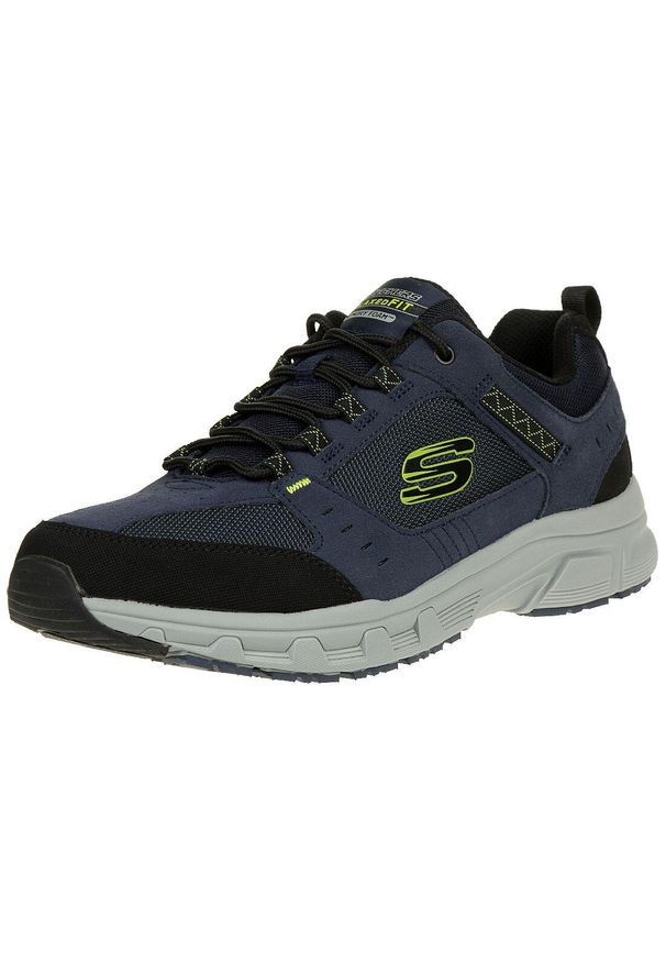 skechers - Buty SKECHERS OAK CANYON Niebieski. Kolor: niebieski. Materiał: materiał, zamsz