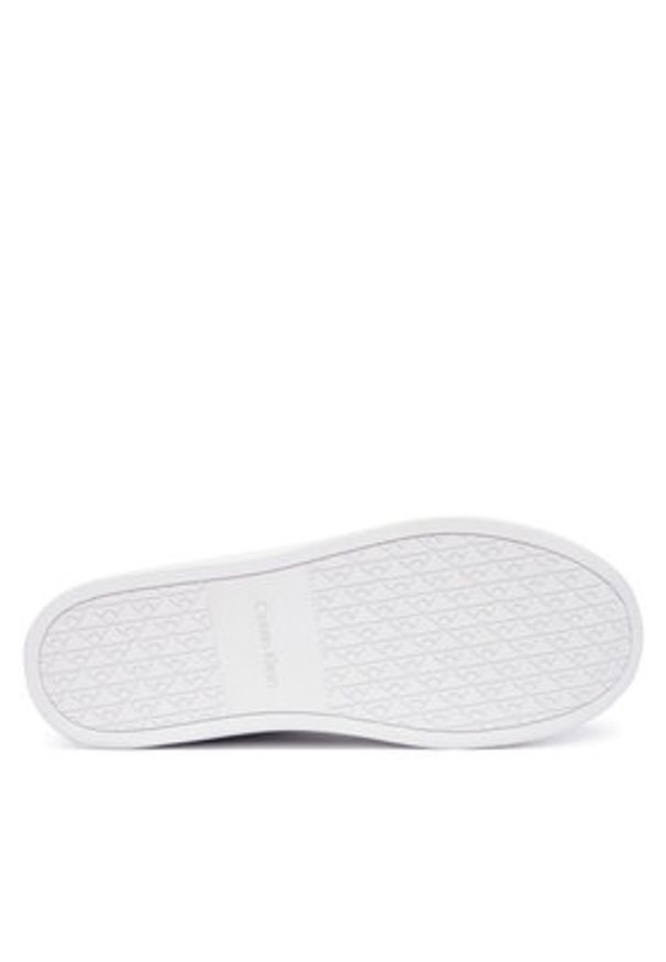 Calvin Klein Sneakersy Classic Cup Mid Laceup Zip Lth YM0YM01428 Biały. Kolor: biały. Materiał: skóra