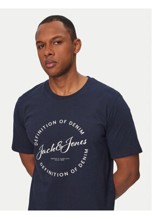 Jack & Jones T-Shirt Grayson 12288377 Niebieski Regular Fit. Kolor: niebieski. Materiał: bawełna