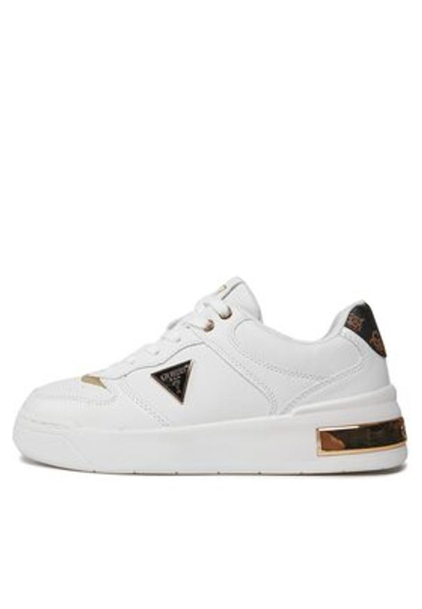 Guess Sneakersy Clarkz2 FLPCLK FAL12 Biały. Kolor: biały. Materiał: skóra