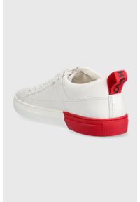 Hugo - HUGO sneakersy skórzane Mayfair LowCut 50474425.126 kolor biały. Nosek buta: okrągły. Zapięcie: sznurówki. Kolor: biały. Materiał: skóra #5
