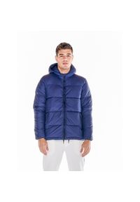 LEONE 1947 APPAREL - Męska kurtka z kapturem Welcome Back. Typ kołnierza: kaptur. Kolor: niebieski. Materiał: tkanina. Sport: turystyka piesza
