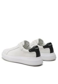Calvin Klein Sneakersy Low Top Lace Up Lth HM0HM01016 Biały. Kolor: biały. Materiał: skóra #5