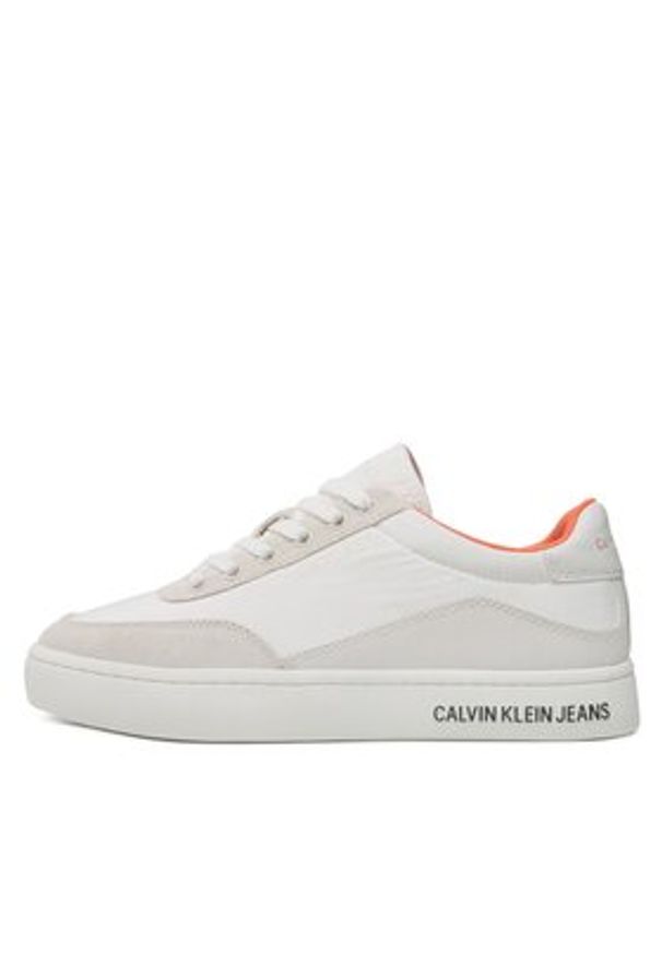 Calvin Klein Jeans Sneakersy Classic Cupsole Su Softny YM0YM00669 Biały. Kolor: biały. Materiał: materiał