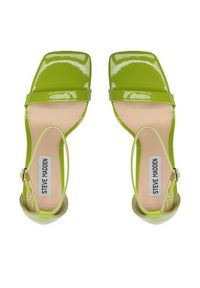 Steve Madden Sandały Uphill SM19000018-31F Zielony. Kolor: zielony. Materiał: skóra