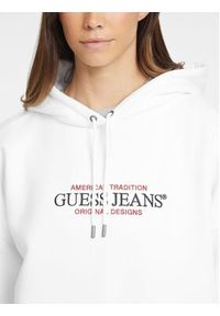 Guess Jeans Bluza W4YQ15 KC811 Biały Regular Fit. Kolor: biały. Materiał: bawełna