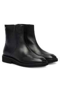 TOMMY HILFIGER - Tommy Hilfiger Botki Th Square Toe Leather Bootie FW0FW09046 Czarny. Kolor: czarny. Materiał: skóra #5