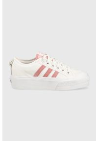 adidas Originals tenisówki Nizza damskie kolor biały. Nosek buta: okrągły. Kolor: biały. Materiał: guma. Obcas: na platformie #1