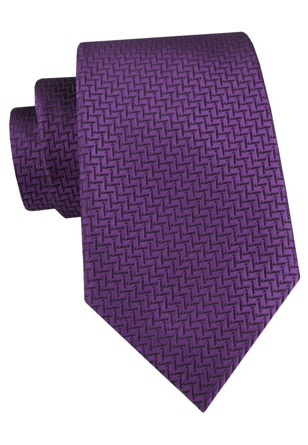 Męski Krawat Alties - Ciemny Fiolet, Delikatny Mikrowzór Tkaniny. Materiał: tkanina. Styl: wizytowy, elegancki
