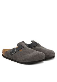 Birkenstock Klapki Boston 1032471 Szary ciemny. Kolor: szary. Materiał: zamsz, skóra #5