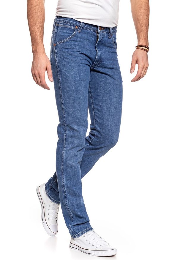 Wrangler - SPODNIE MĘSKIE WRANGLER STRAIGHT B&Y PITSTOP W11TGX161 112126029