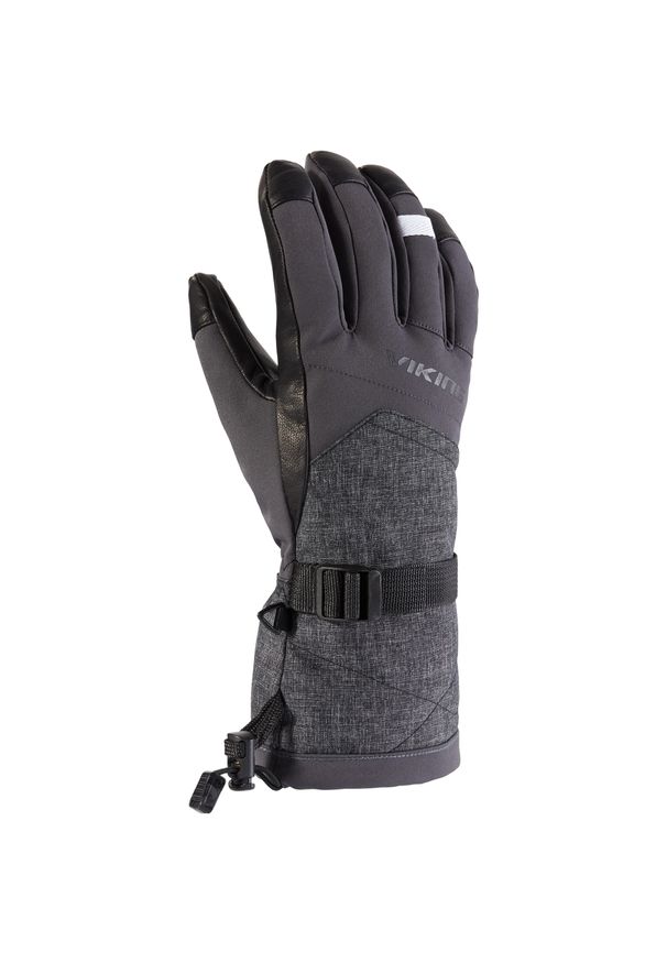 Rękawice narciarskie damskie Viking Alsten z PrimaLoftem ® i naturalną skórą. Kolor: szary. Materiał: skóra. Sezon: zima. Sport: narciarstwo