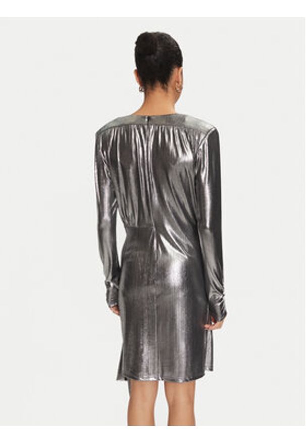 Karen by Simonsen Sukienka koktajlowa Regitze 10105117 Srebrny Slim Fit. Kolor: srebrny. Materiał: syntetyk. Styl: wizytowy