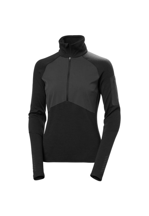 Bluza damska 1/2 zip Helly Hansen Lifa Merino. Kolor: czarny