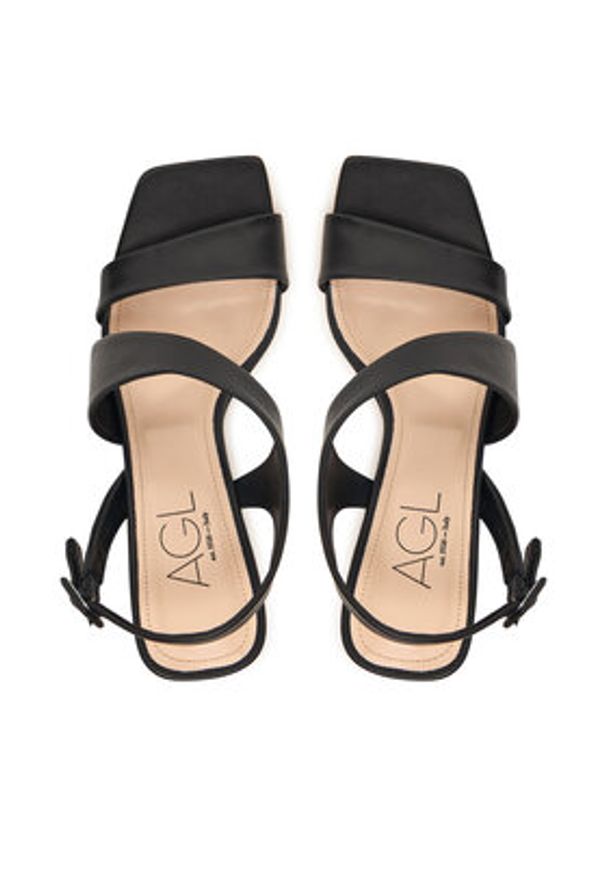 AGL Sandały D689007PCSOFTY0000 Czarny. Kolor: czarny. Materiał: skóra