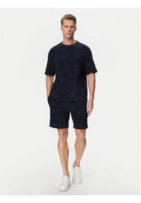 BOSS T-Shirt Flower 50559227 Granatowy Regular Fit. Kolor: niebieski. Materiał: bawełna #2