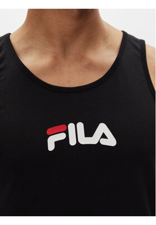 Fila Tank top Lirey FAM0919 Czarny Slim Fit. Kolor: czarny. Materiał: bawełna