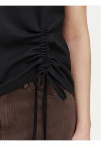 French Connection T-Shirt 76QZA Czarny Relaxed Fit. Kolor: czarny. Materiał: bawełna #5