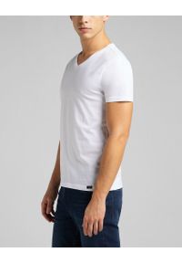 Lee - LEE TWIN PACK V NECK MĘSKI T-SHIRT KOSZULKA DWUPAK WHITE L62ECM12 112114541