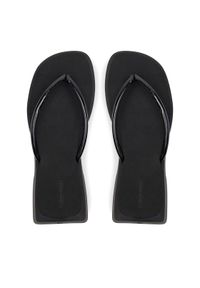 Calvin Klein Jeans Japonki Sq Low Wedge Sandal Stitch YW0YW01716 Czarny. Kolor: czarny. Materiał: skóra