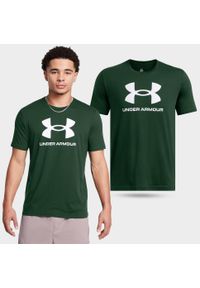 Koszulka fitness męska Under Armour UA Logo. Kolor: zielony. Długość rękawa: krótki rękaw. Długość: krótkie. Sport: fitness
