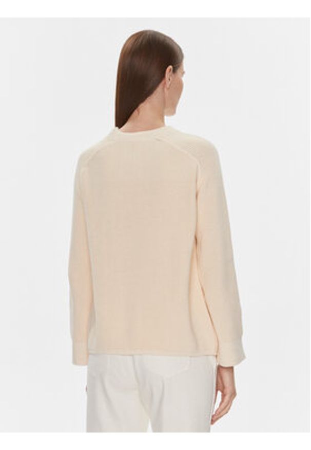 TOMMY HILFIGER - Tommy Hilfiger Sweter WW0WW40751 Beżowy Regular Fit. Kolor: beżowy. Materiał: bawełna