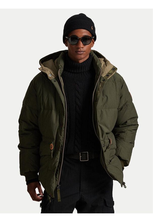 Polo Ralph Lauren Kurtka puchowa 710977087001 Zielony Regular Fit. Typ kołnierza: polo. Kolor: zielony. Materiał: syntetyk