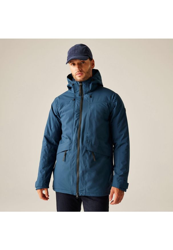 Regatta - Kurtka męska przejściowa ocieplana przeciwdeszczowa Balaton. Kolor: niebieski, turkusowy, wielokolorowy. Materiał: puch, materiał. Sport: turystyka piesza
