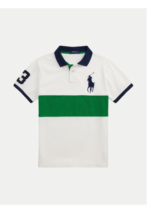 Polo Ralph Lauren Polo 710969619001 Biały Custom Slim Fit. Typ kołnierza: polo. Kolor: biały. Materiał: bawełna