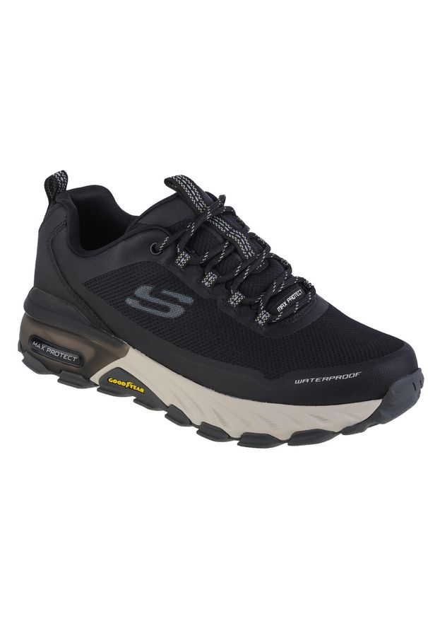 skechers - Buty sportowe Sneakersy męskie, Skechers Max Protect-Fast Track. Kolor: biały, czarny, wielokolorowy. Sport: turystyka piesza