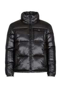 Ochnik - Pikowana zimowa kurtka męska. Kolor: czarny. Materiał: nylon. Sezon: zima