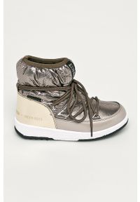 Moon Boot - Śniegowce dziecięce. Nosek buta: okrągły. Zapięcie: sznurówki. Kolor: złoty. Materiał: guma