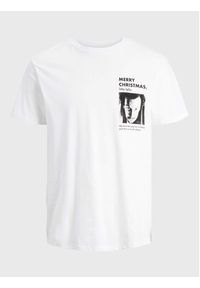 Jack & Jones T-Shirt Home 12222006 Biały Regular Fit. Kolor: biały. Materiał: bawełna