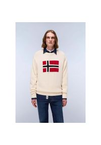 Koszulka z długim rękawem Napapijri D-Mura C. Kolor: beżowy. Długość rękawa: długi rękaw. Długość: długie. Sport: turystyka piesza #2