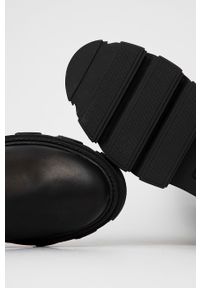 Steve Madden - Kozaki skórzane. Nosek buta: okrągły. Kolor: czarny. Materiał: skóra. Szerokość cholewki: normalna. Obcas: na platformie #2