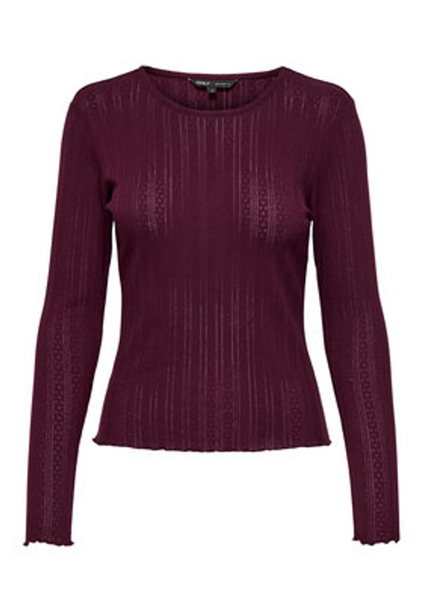 only - ONLY Bluzka Carlotta 15291987 Fioletowy Regular Fit. Kolor: fioletowy. Materiał: bawełna