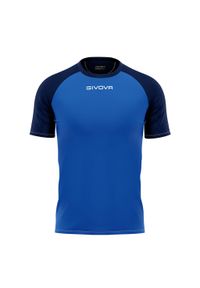 Koszulka piłkarska dla dorosłych Givova Capo MC. Kolor: niebieski. Sport: piłka nożna #1