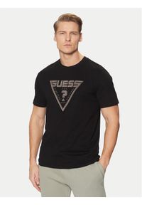 Guess T-Shirt Z5RI03 I3Z14 Czarny Regular Fit. Kolor: czarny. Materiał: bawełna