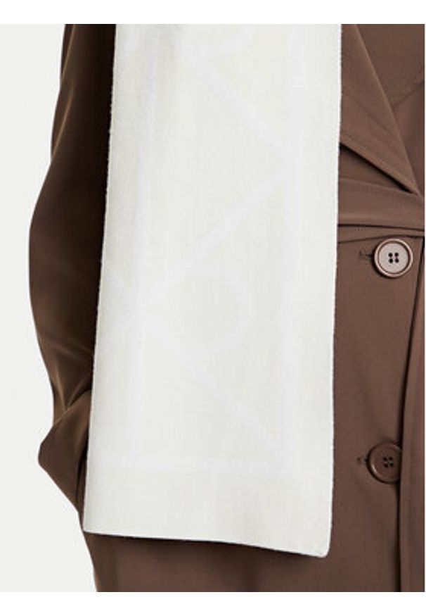 Calvin Klein Szalik Emblem Aop Jcq Fine Rib Scarf LV04D8051G Biały. Kolor: biały. Materiał: wiskoza