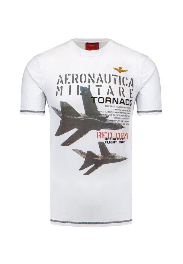 Aeronautica Militare - T-shirt AERONAUTICA MILITARE T-SHIRT M.C.. Okazja: na co dzień. Materiał: elastan, bawełna. Długość rękawa: krótki rękaw. Długość: krótkie. Wzór: nadruk. Styl: klasyczny, casual