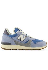Buty unisex New Balance U475FB - niebieskie. Okazja: na co dzień. Kolor: niebieski. Materiał: zamsz, materiał. Szerokość cholewki: normalna #1